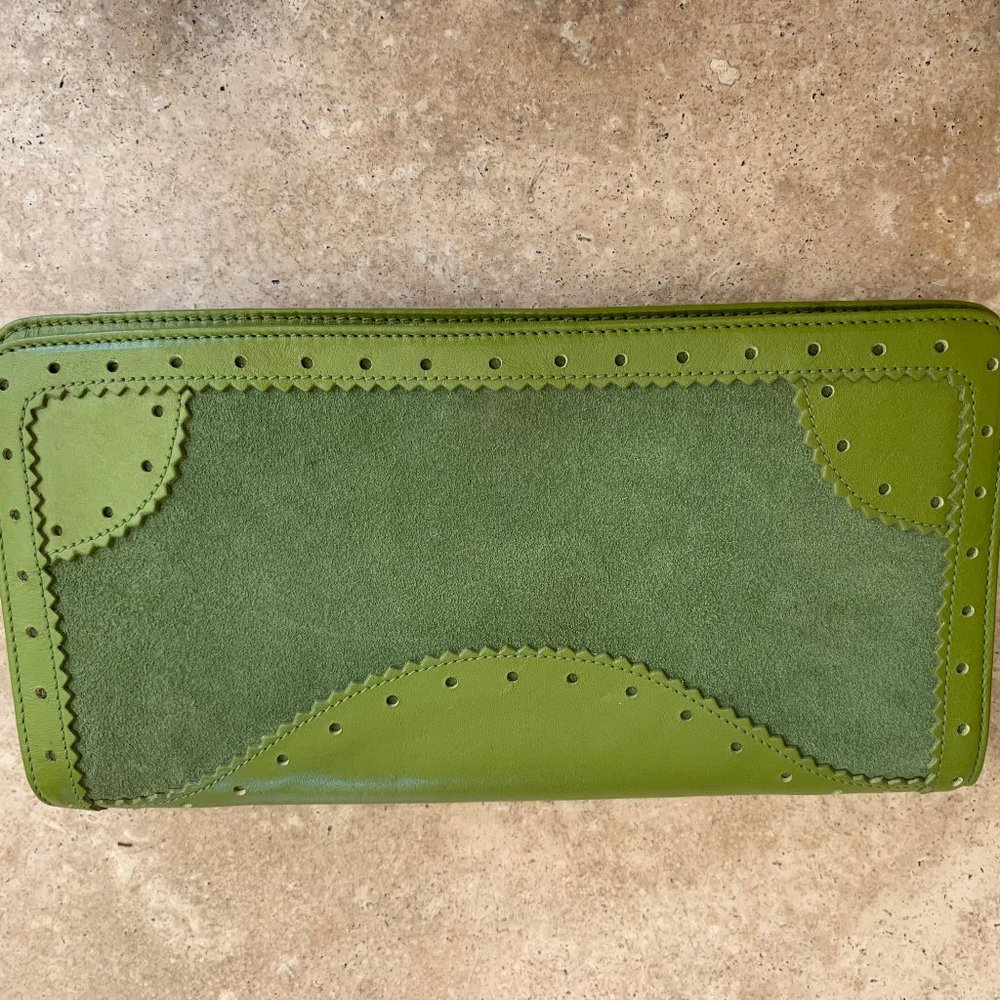 Nordstrom Leather and Suede Clutch with Chain